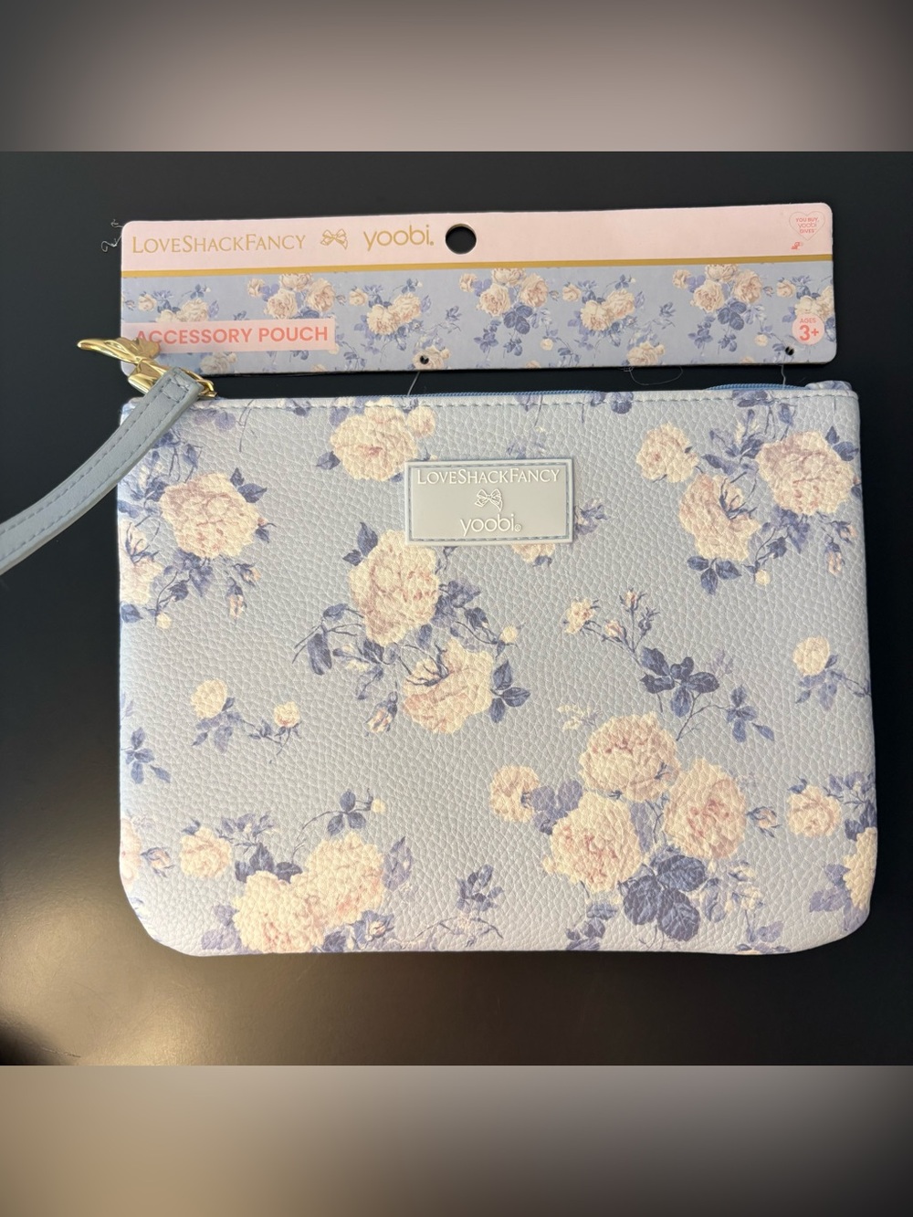 NWTLoveShackFancy x Target - Yoobi Everblooming Rosettes Flat Zip Pencil Case 💙🩷